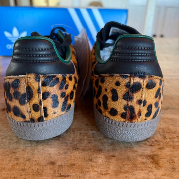Adidas Samba OG, Black/Green/Leopard, Women's 8.5 - Picture 7 of 9